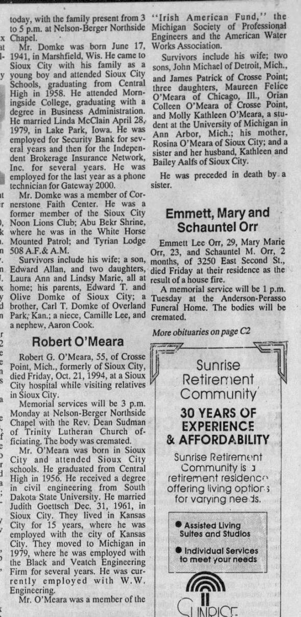 Clipping from Sioux City Journal